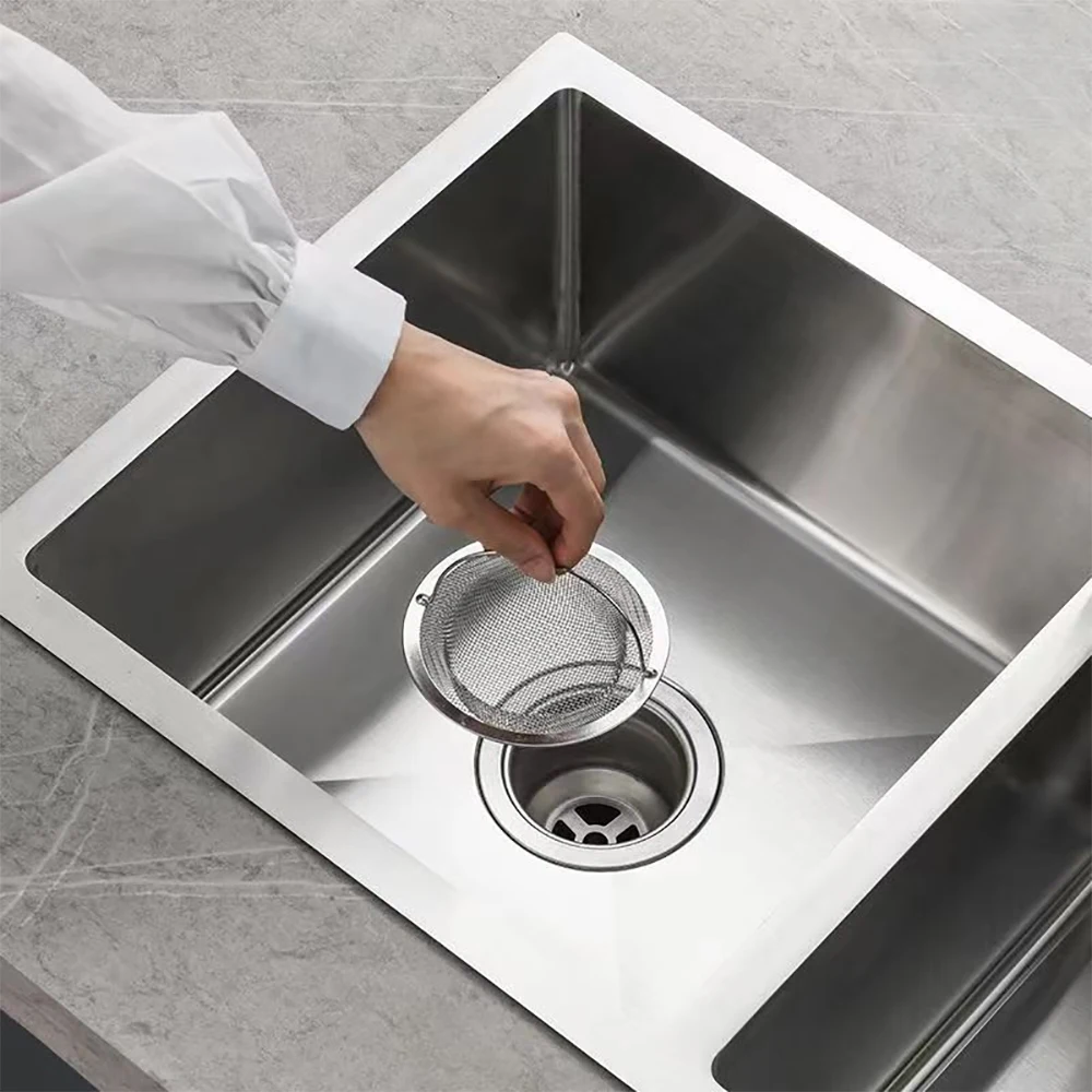 Kitchen Sink Filter Sink Filter Sink Strainer Kitchen Sink Strainer Hair Drain Catcher 1Pc Stainless Steel Kitchen Sink Filter Kitchen Garbage Food Residue Dishsink Filter Bathroom Hair Catcher Bathtub
