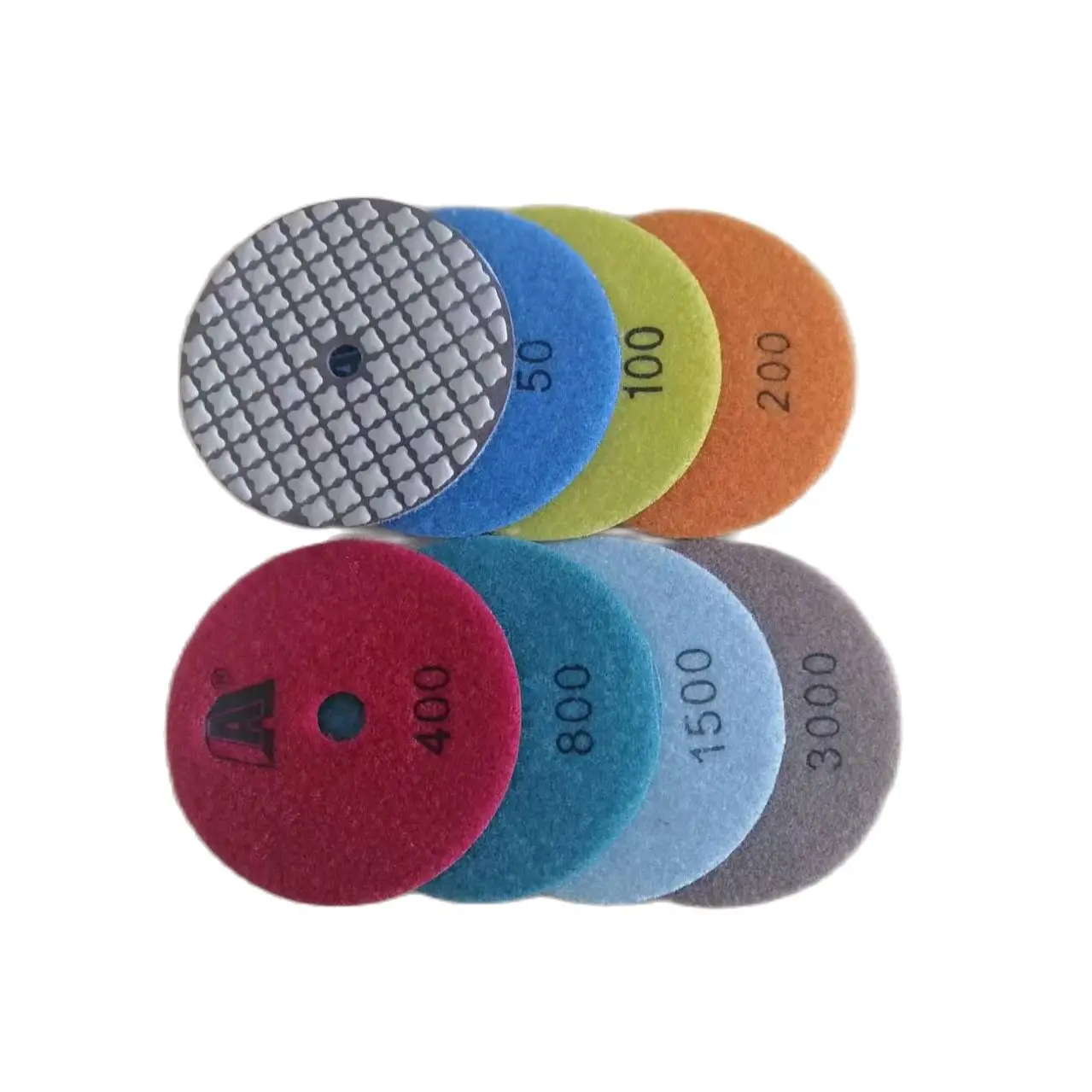 

1 Piece 4 lnch 100mm Diamond Dry PoIishing Pad Shaped Soft Disc PoIishing Sheet For Grinding MarbIe Granite Concrete Stone