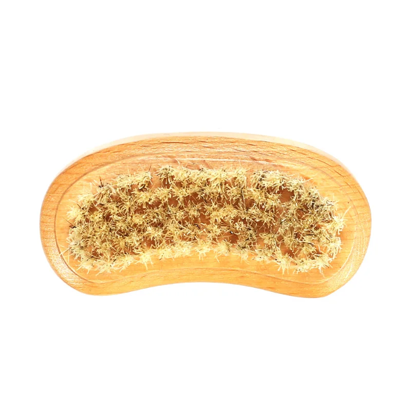 Double Sides Brushes Nail Cleaning Brush with Wooden Handle Natural Bristles Manicure Pedicure Tool Scrubbing Brush 6