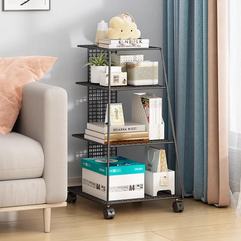 

Wheel Bookcases Cube Desk Simple Modern Living Room Children Vanity Closet Bookshelf Display Etagere Rangement Elegant Furniture