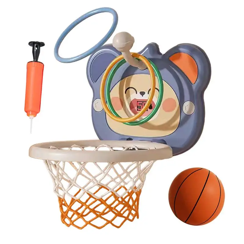

Mini Basketball Hoop Indoor Game Basketball Goals With Scoreboard No Drilling Pump Included Birthday Gifts 2 Inflatable