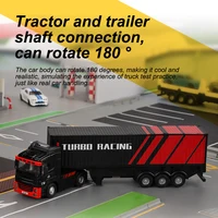 Tubro Racing 1:76 C50 Detachable Attachable Remote Control Trailer Simulation Lights Horn Full Scale RC Trailer Model Toy 2