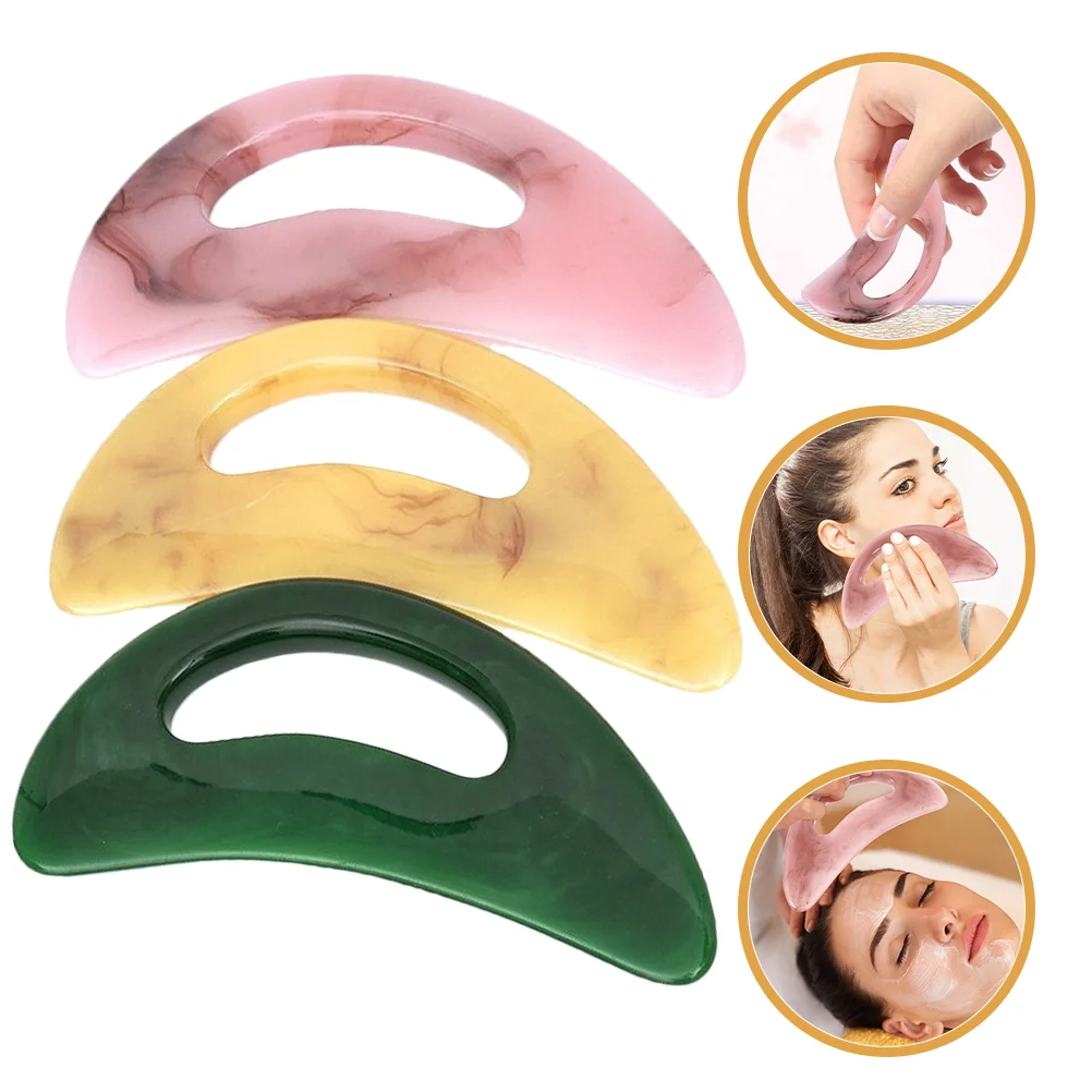 

3 Pcs Massage Scraping Board New Years Gift Body Scraper Face Gifts for An Anniversary Relaxation Resin Massaging Her Birthday