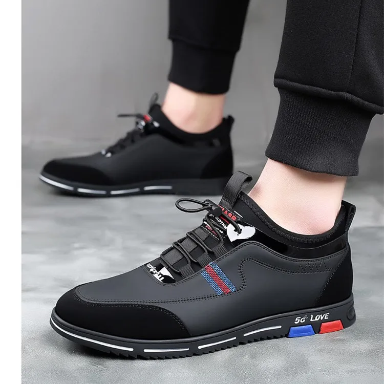 

New Listing Casual Leather Shoes Men Loafers Leisure Blue Black Leather Men Casual Flats Shoes Men Footwear Daily Walking Shoes