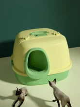 

Sifting Walk Big Cat Litter Box Mat Deodorant Convenient Cleaning Cat Litter Box Semi Closed Arenero Gato Pet Bedpans OC50MP