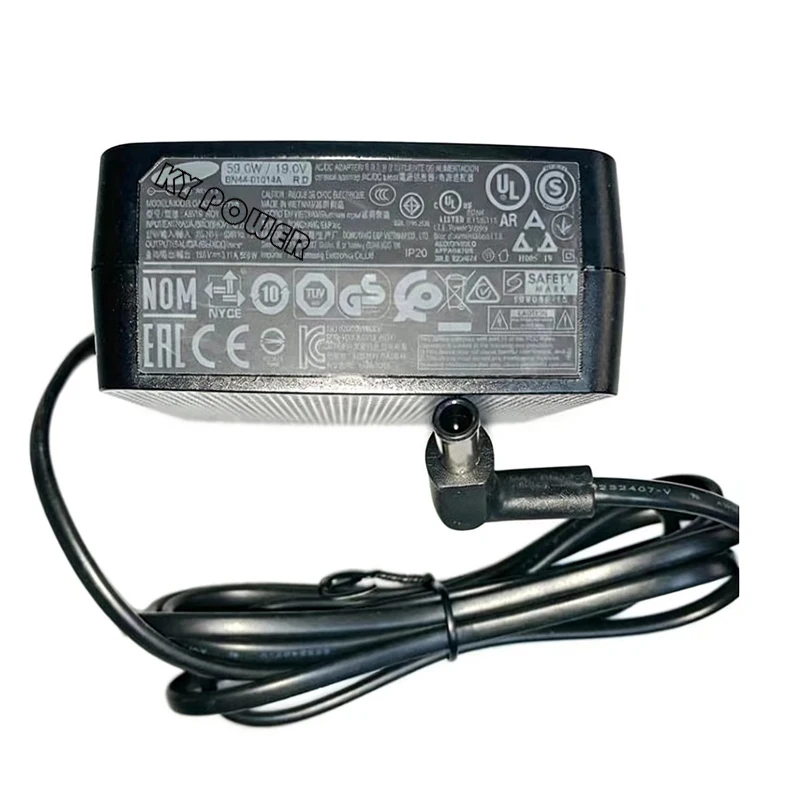 삼성 LCD 모니터 전원 공급 장치용 오리지널 59W 충전기 19V 3.11A AC 어댑터 6.5x4.4mm A5919_RDY BN44-01014A A5919-RDY