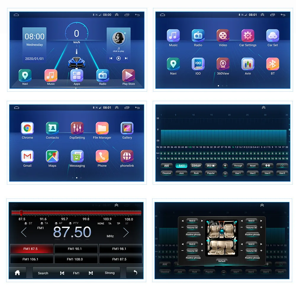 Купить Универсальная автомагнитола GPS Android сенсорная 7 дюймов с ...