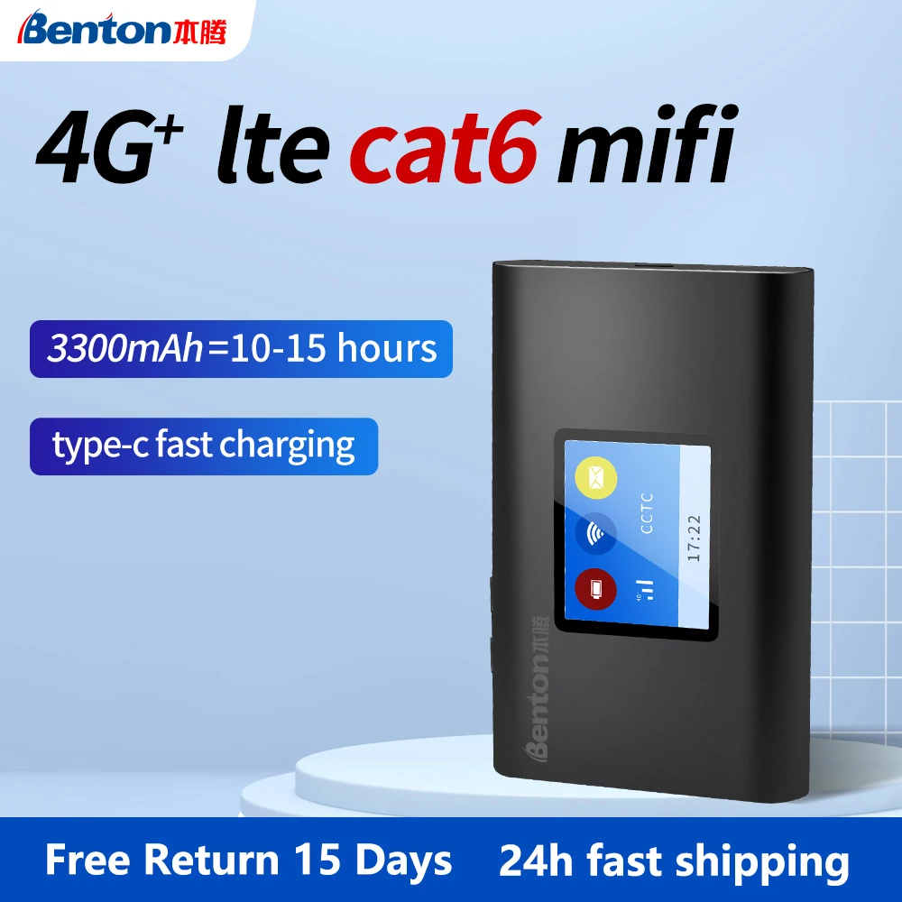 Benton Unlocked M100 Mifi Cat 6 Opening large release sale Router 4G+ 2021 new Wireless 300Mbps Lte