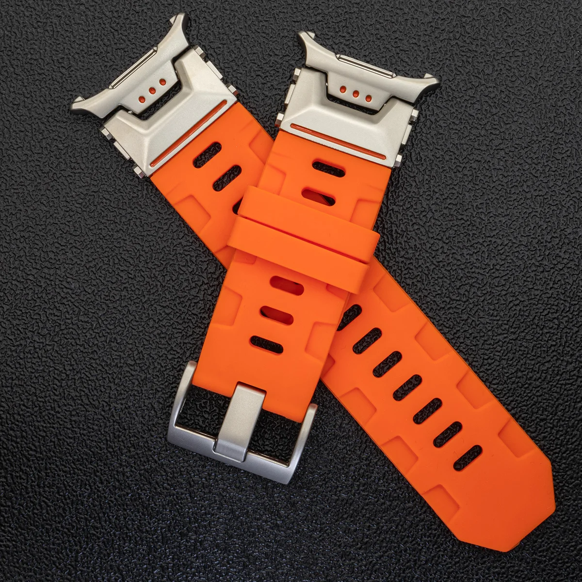 Luxury Men's Sport Silicone Band with Curved End Design