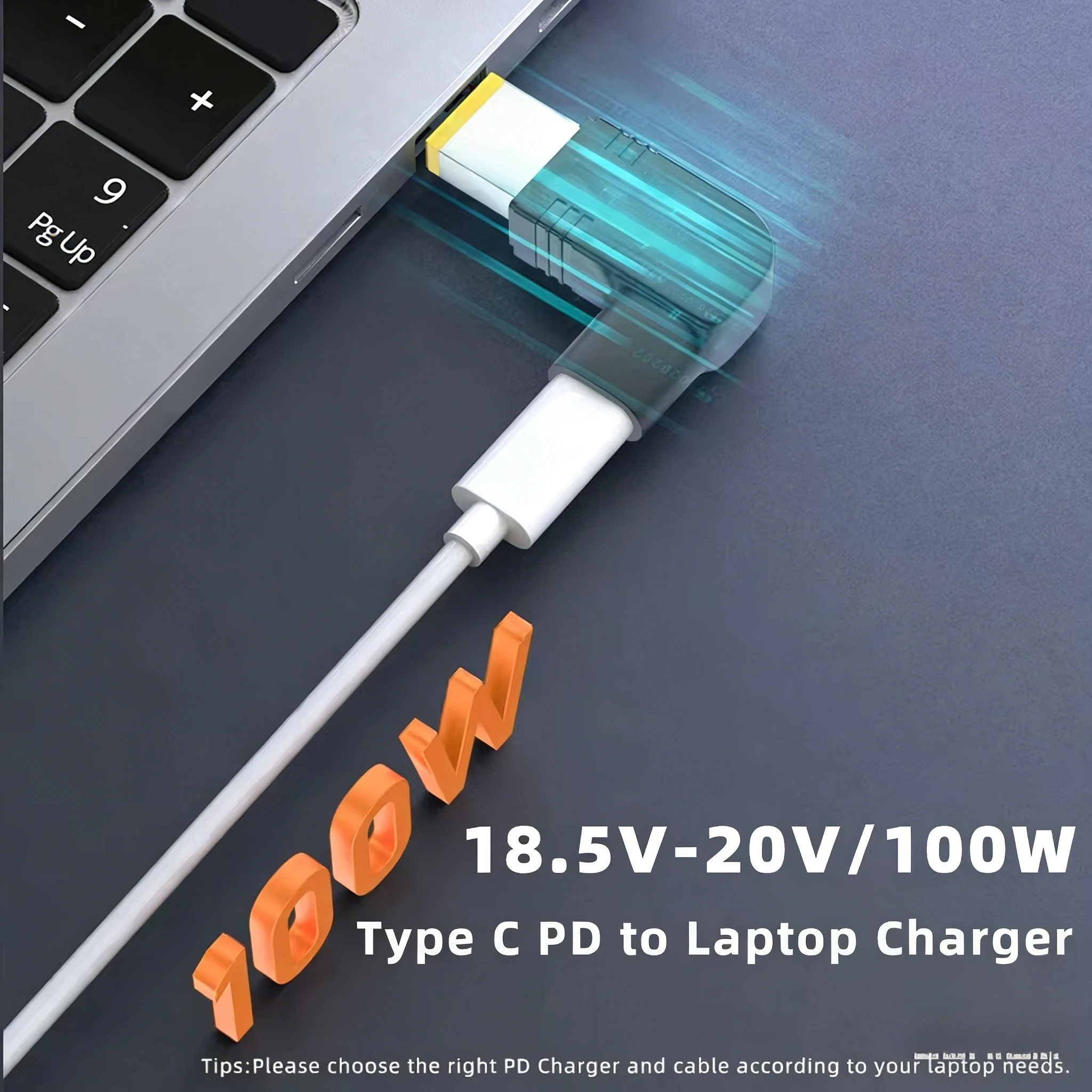 ? P ? D 100W 타입 C - 유니버설 노트북 충전기 컨버터 (아수스, 레노버, HP, 델, 에이서, 삼성 USB C 고속 충전 어댑터 커넥터)