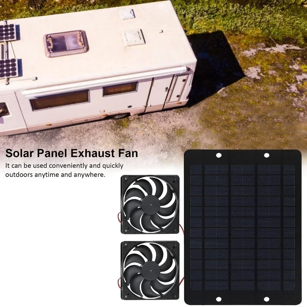 10W 12V Solar Exhaust Fan with Panel, Mini Roof Ventilator for RV Attic Home Bathroom Ventilation Air Circulation solar fans
