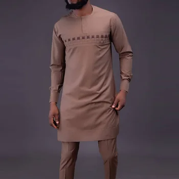 Alternative view of Deji Dashiki Long Sleeve Round Neck Shirt and Pant