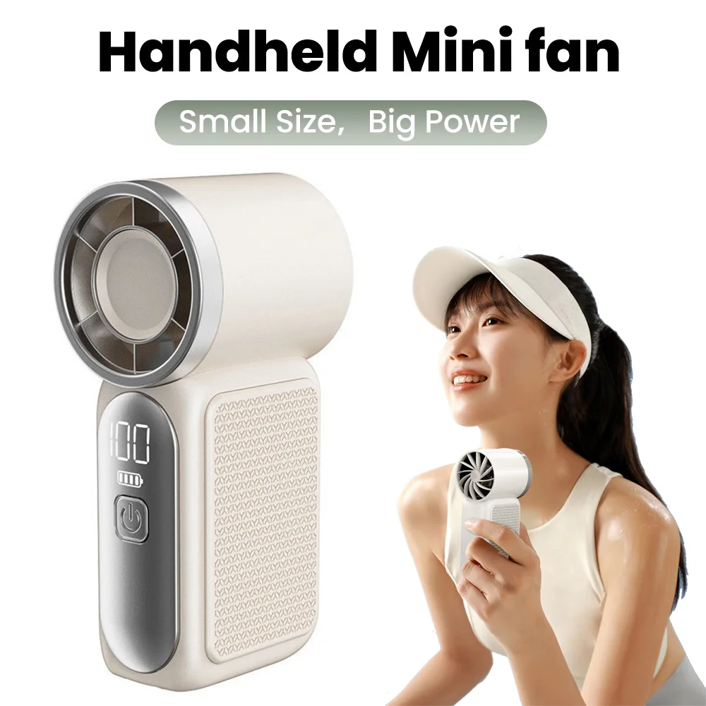 Portable Mini Desktop Fan With Type C Charging And Led Display_voghion.com