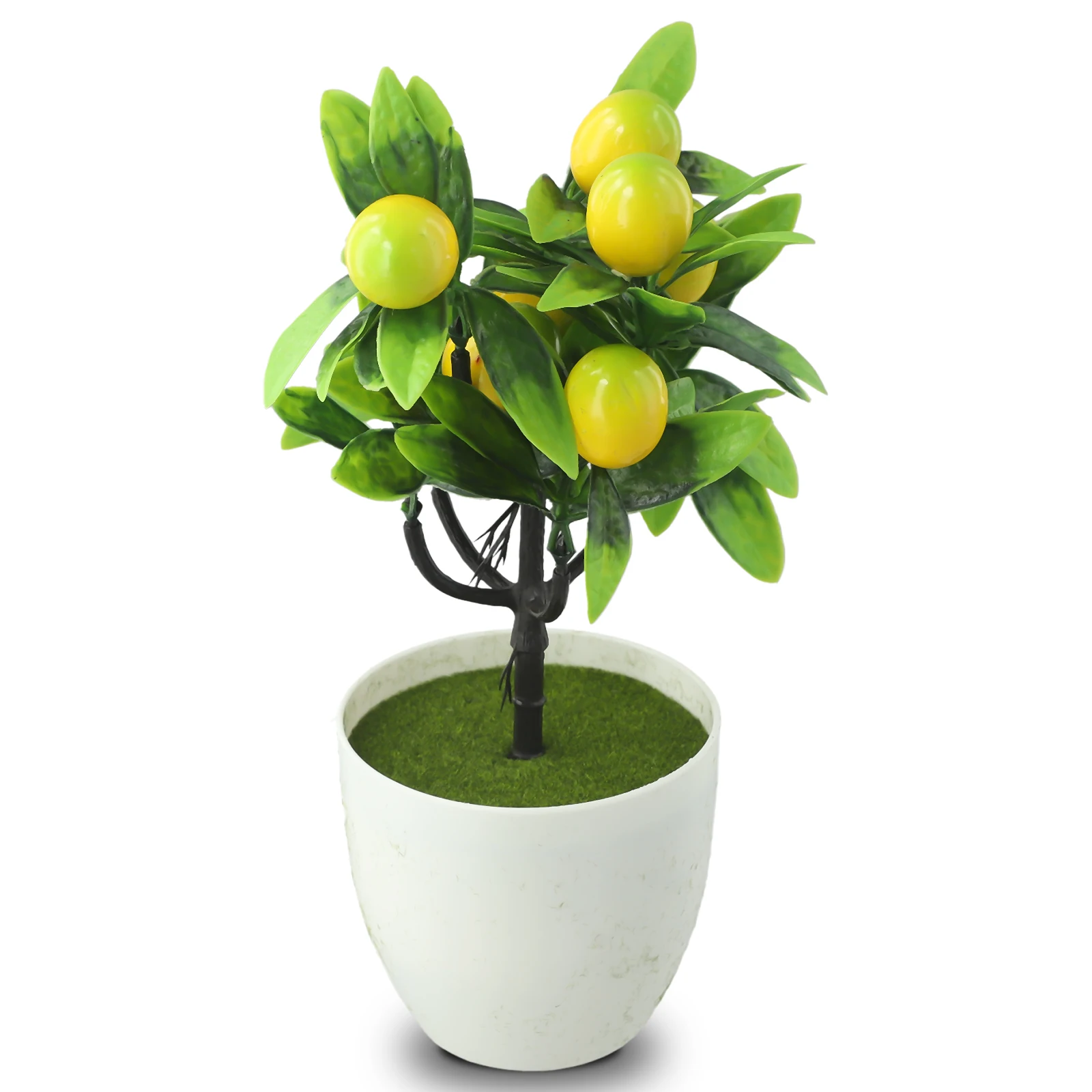 Description Picture 4 of item1pc Plastic Artificial Lemon Tree Simulated Bonsai Potted Plants Fake Plants Home Decor Garden Decor Outdoor Yard Decor