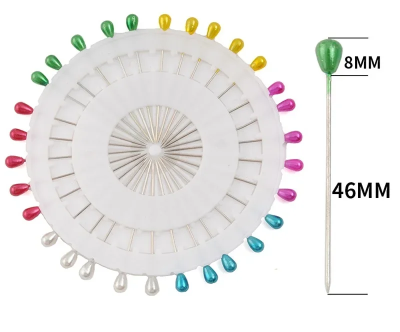 DIY 컬러 진주 광택 바늘 포지셔닝 큰 크기 47mm 부케 장식 진주 바늘, 30 개/플레이트