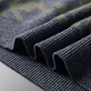 Autumn and winter new men's O-neck 100% Merino wool thick pullover knitted sweater loose fashion warm bottoming shirt coat 6