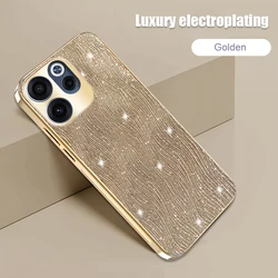 Luxurious Electroplated Water Ripple Shockproof Phone Case with Bumper Protection - OPPO Reno15 (Gold)