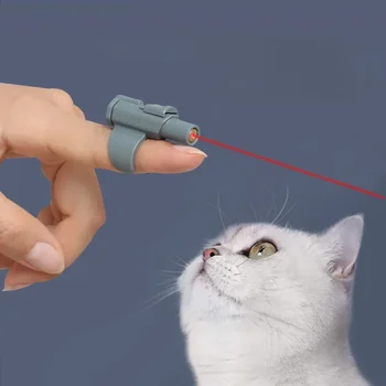 1pc Portable Mini Cat Toy Finger Sleeve Pet Interactive Laser Toy for Perfect Cat Entertainment