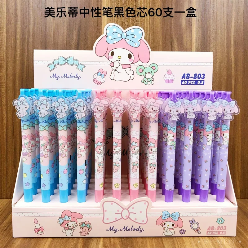 

60 шт./партия, гелевые ручки Sanrio 0,5 мм с черными чернилами