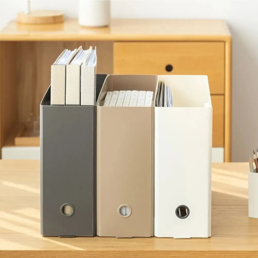 Gifts Plastic File Box Large Capacity Foldable A4 Storage Box Stationery Supplies Foldable Desk Organizer