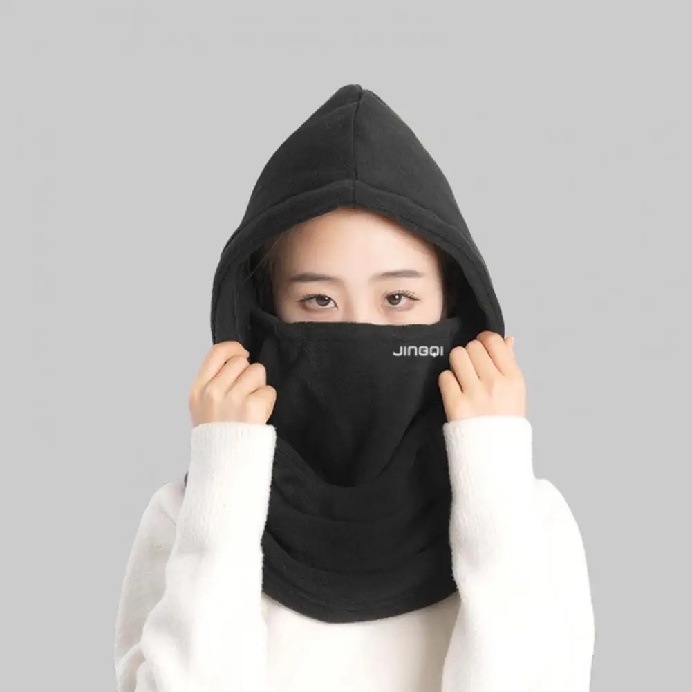 

Adjustable Drawstring Motorcycle Headgear Windproof Fleece Balaclava Hat for Winter Skiing Cycling Adjustable Full for Adults