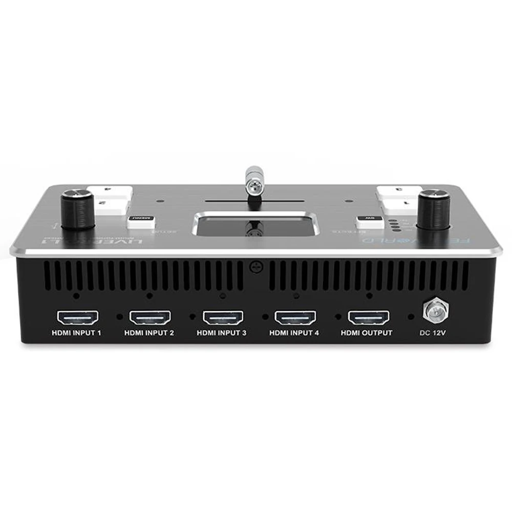 FEELWORLD LIVEPRO L1 멀티 포맷 비디오 믹서 스위처, 멀티 카메라 제작, 4 x HDMI 입력, USB3.0 라이브 스트리밍