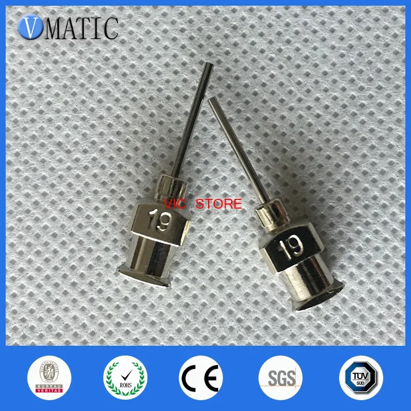 0.5 Inch 19G All Metal Tips Blunt Stainless Steel 12Pcs Glue Dispensing Needles Syringe Needle Tips 1/2 Inch