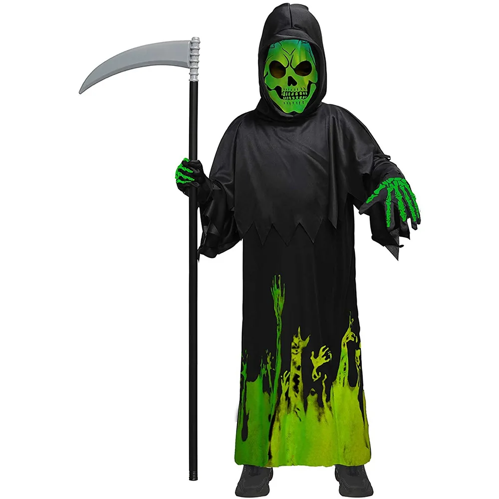 Spooktacular Creations Glow In The Dark Gri Reaper Costue - Want It All