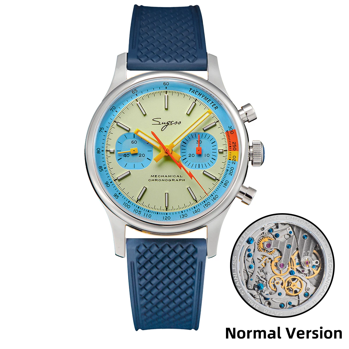 Sugess Fliegeruhr mit Möwenwerk Schwanenhals Armbanduhr mechanisch          - Bild 39 von 45