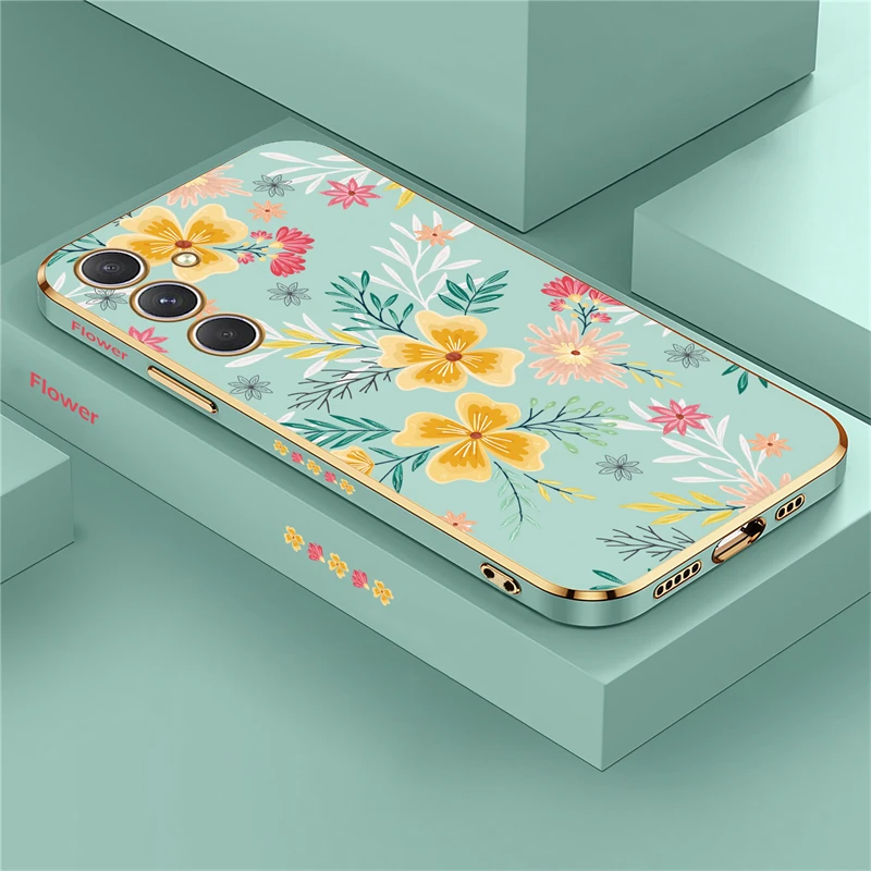 Silicone Soft Flower Shockproof Phone Case - Elegant Protective Back Cover