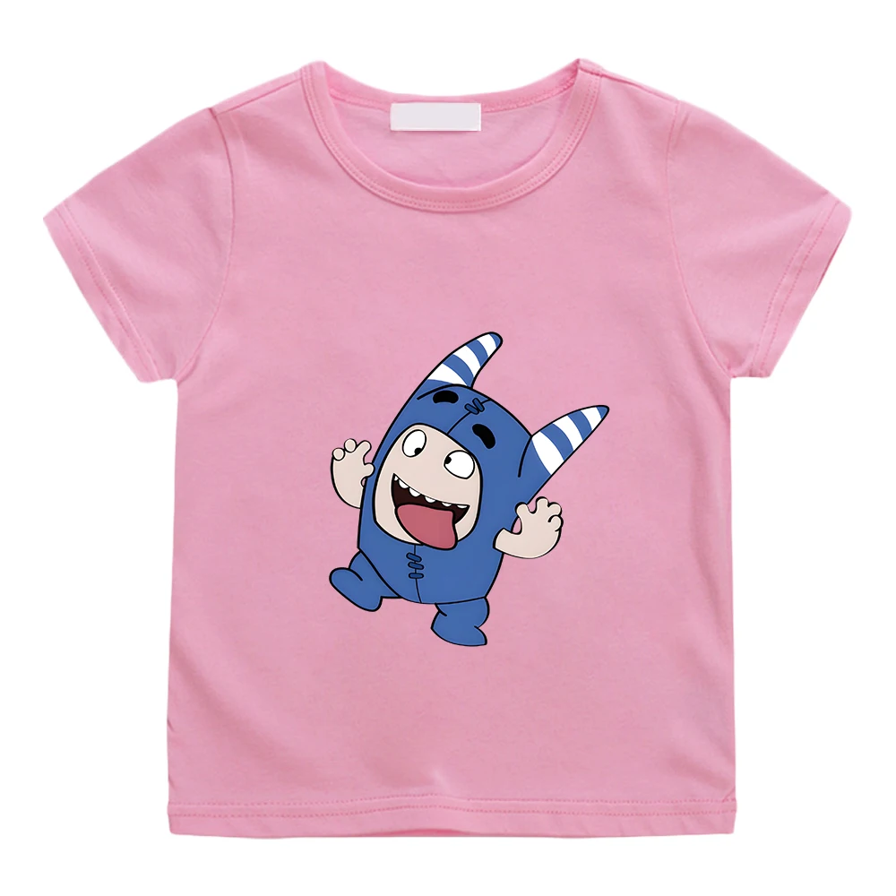 Oddbods Blue POGO Cartoon T-shirt 100% Cotton Casual Summer Children Tee-shirt High Quality Comfortable Tees Boys Girls Tshirts 4