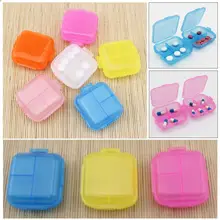 

6 Grid Square Plastic Transparent Storage Box Beads Pills Jewelry Container Fishing Tools Accessories Box Small Items Sundries