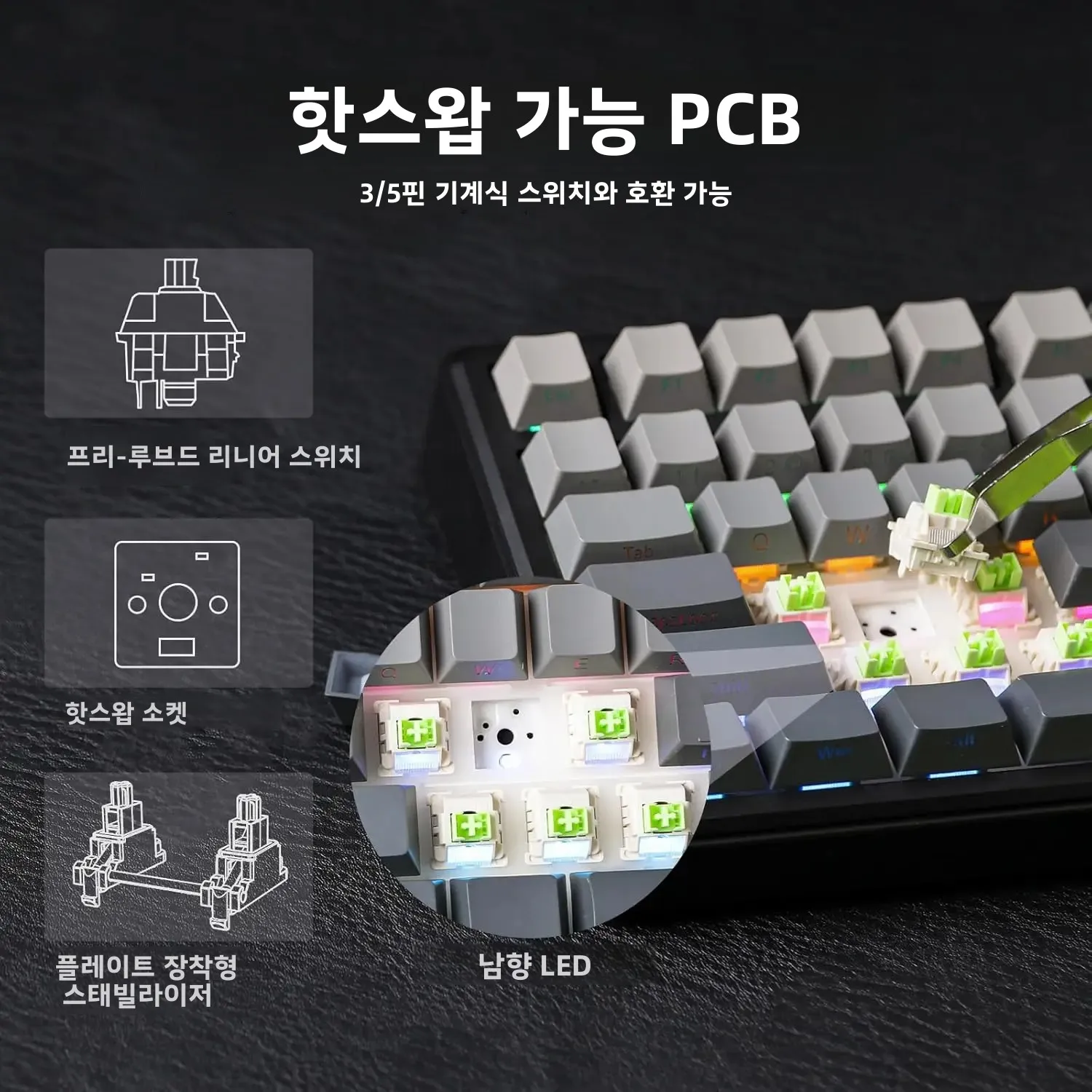 AULA F75 MAX 기계식 키보드 컴팩트 75% ANSI 레이아웃 유선/블루투스/2.4GHz 게이밍 키보드 TFT 스크린 및 노브 포함 PC/Mac용
