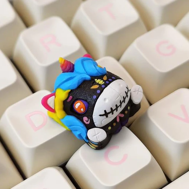 ユニコーンキーキャップ,手作り,素敵でパーソナライズされたartisan 