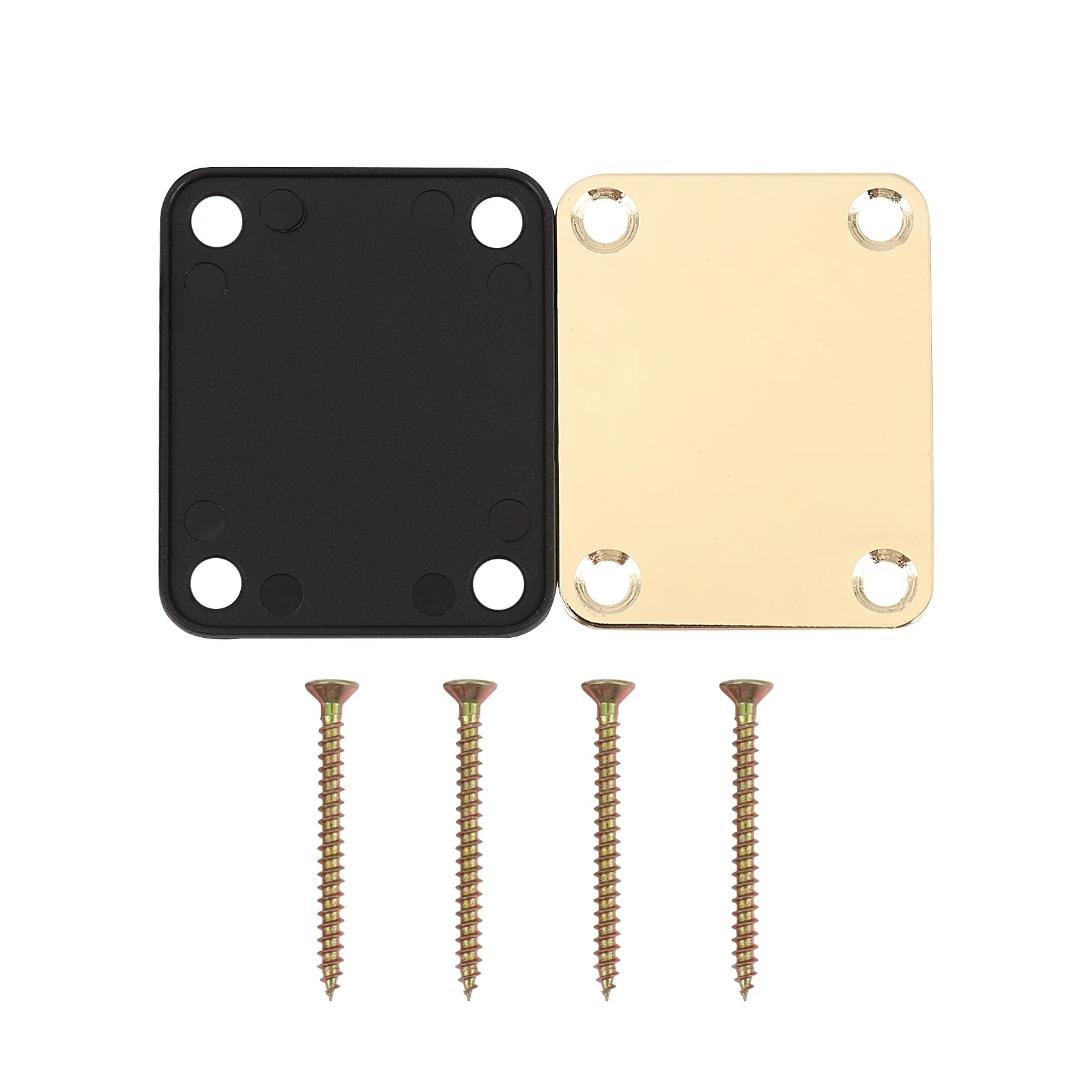 

Gold Neck Plate with 4 Screws Replacement Part for Fender Strat Electric Guitar