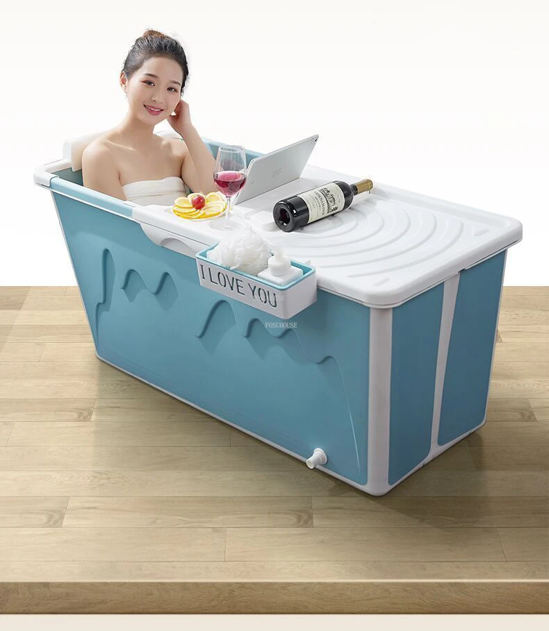 Bañera portátil, bañera de baño plegable japonesa para adultos, bañera de  hidromasaje independiente BDL con espuma térmica, bañera de spa plegable