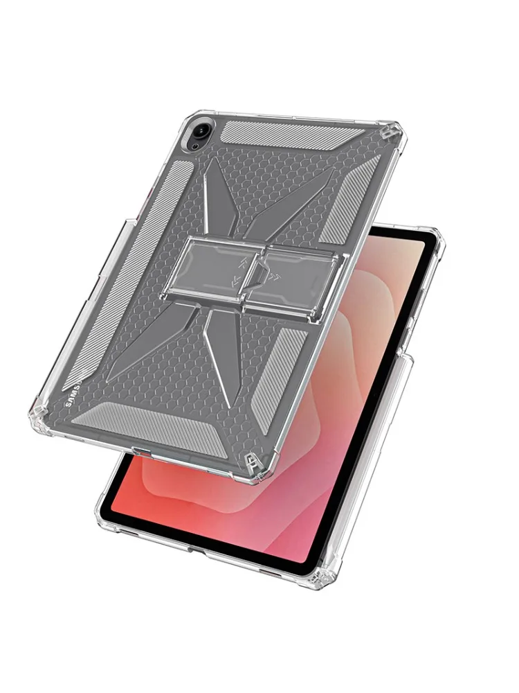Enhanced Protective Stand Case - Transparent Silicone TPU Cover