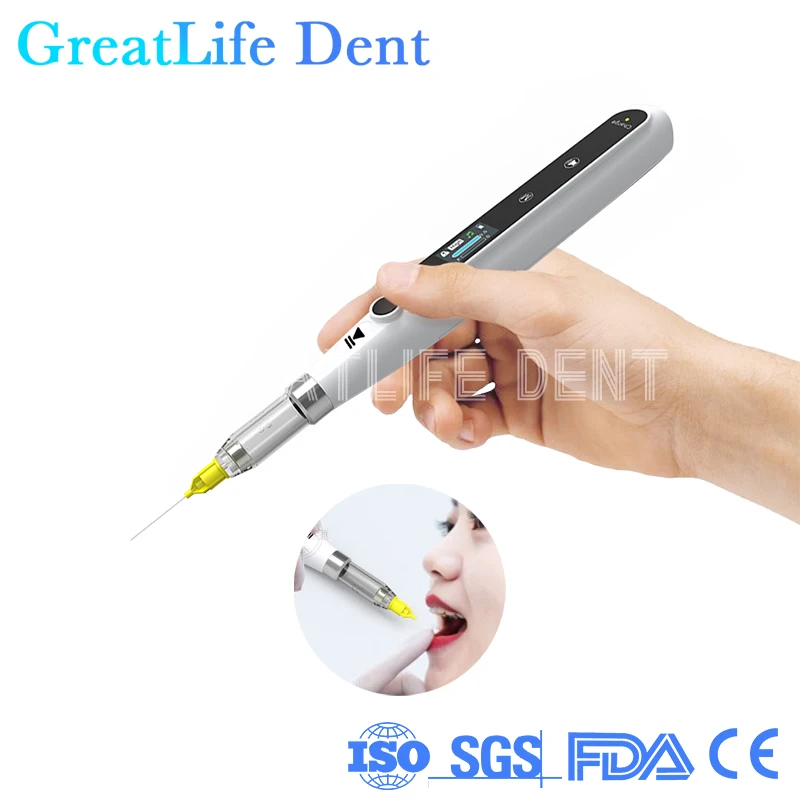 

Стоматологический инжектор GreatLife для анестезии, безболезненная электрическая Беспроводная местная Анестезия с ЖК-дисплеем