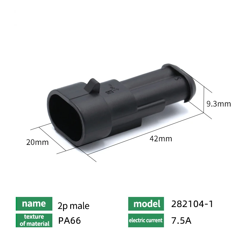Description Picture 5 of item5/10/100 Sets Kit AMP 1.5 Male And Female Plug Automotive Waterproof Connectors Xenon Lamp Connector 1P 2P 3P 4P 5P 6P