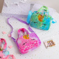 Sacs à main licorne douce pour filles, sac à bandoulière mignon pour enfants, cadeau de fête d'anniversaire pour petites filles, petit sac à main 3
