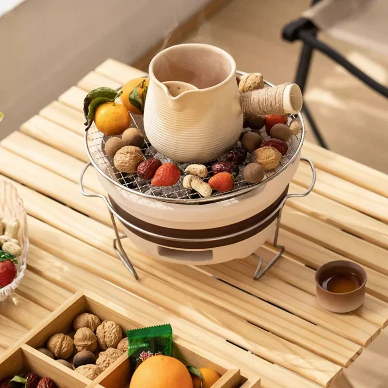 Small Carbon Fire Charcoal Stove, Ancient Cooking Tea Set, Outdoor and Indoor