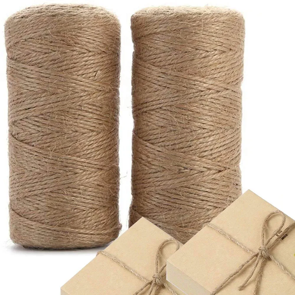 Jute Rope For DIY Crafts Gift Wrapping Wedding Christmas Decor 2MM 100M/lot jute rope