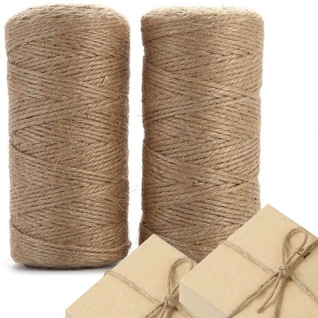 100M/Roll Colorful Craft Jute Twine String Hemp Rope Natural Burlap Hessian  Cord for DIY Crafts Artwork Gift Wrapping - AliExpress