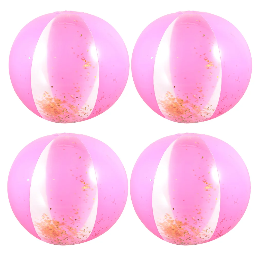 

4 Pcs Mini Beach Balls Kids Toys Inflatable for Children Jump Playground Kick