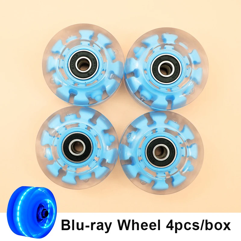 4pcs Luminous Roller Skate Wheels with Bearings for Double Row Skating and Skateboard roller skating wheels