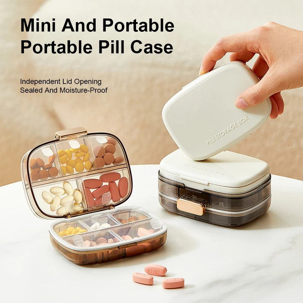 Weekly Pill Case Waterproof Pill Box Portable Travel Pill Organizer with 10 Compartments Medicine Organizer Plastik Box