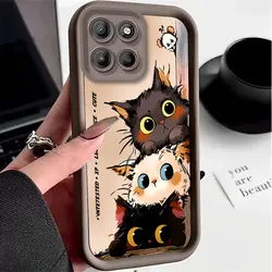 Shockproof Cat Print Flexible Silicone Protective Case for Motorola Edge 70 (HFTYJTMAO001)