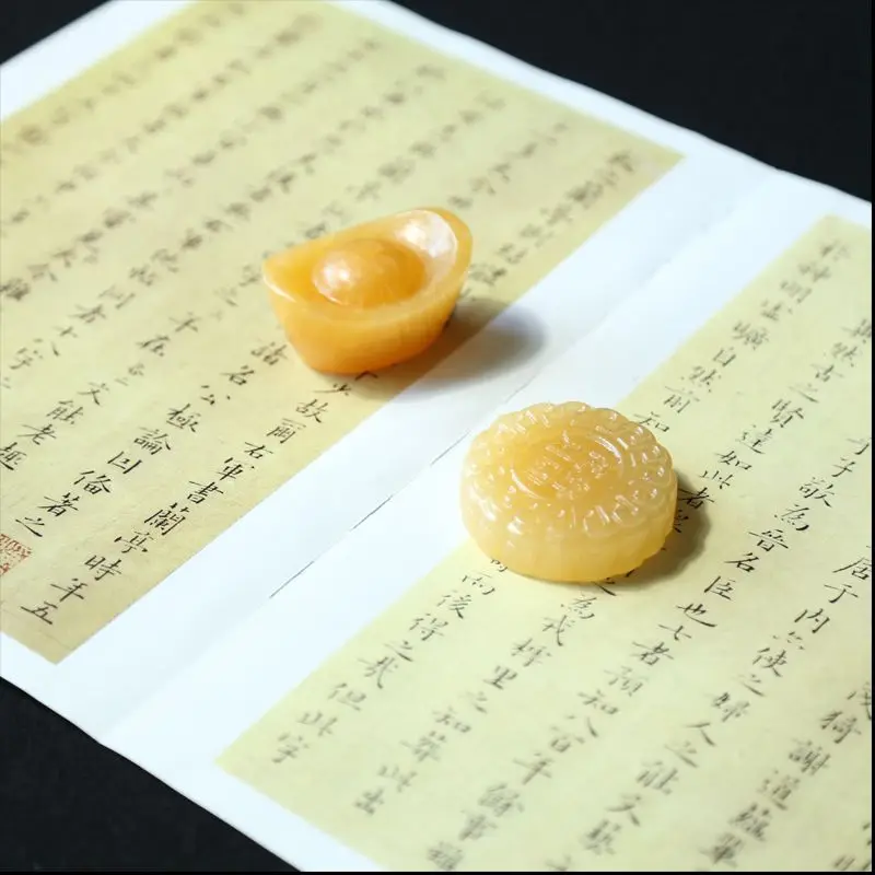 ベージュの翡翠文鎮、書道の4つの宝物、天然翡翠文鎮、伝統的な