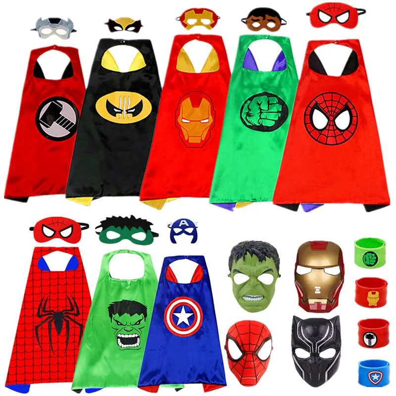 Kids Superhero Capes Set and Wristbands Costumes Halloween Christmas Cosplay Dress Up Gift for Boys Girls |