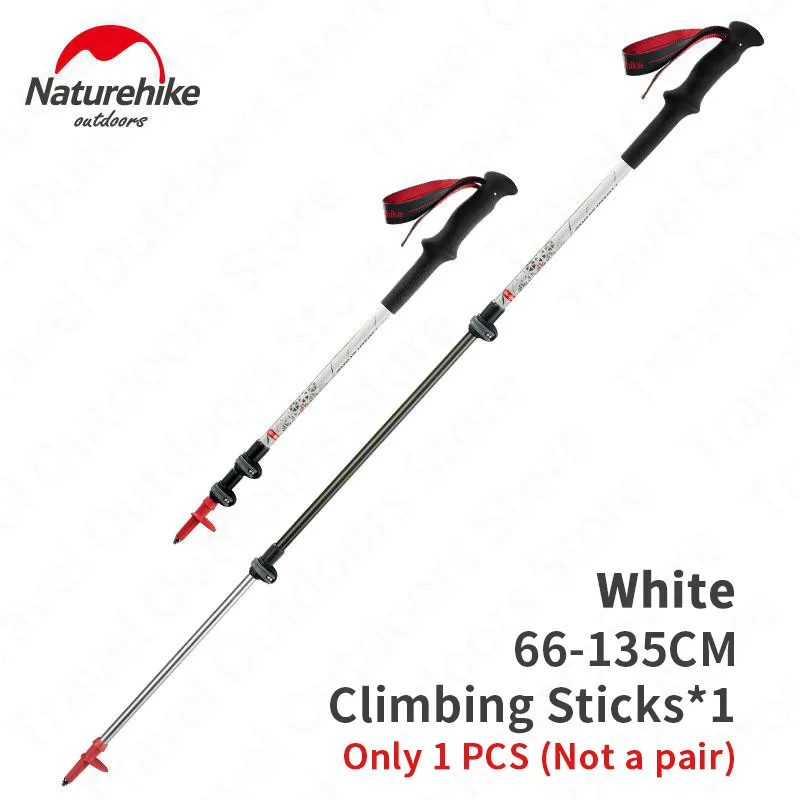 Naturehike ST06 Adjustable Carbon Aluminum Alloy Walking Sticks Ultralight Telescopic External Locking Trekking Pole Alpenstocks 4